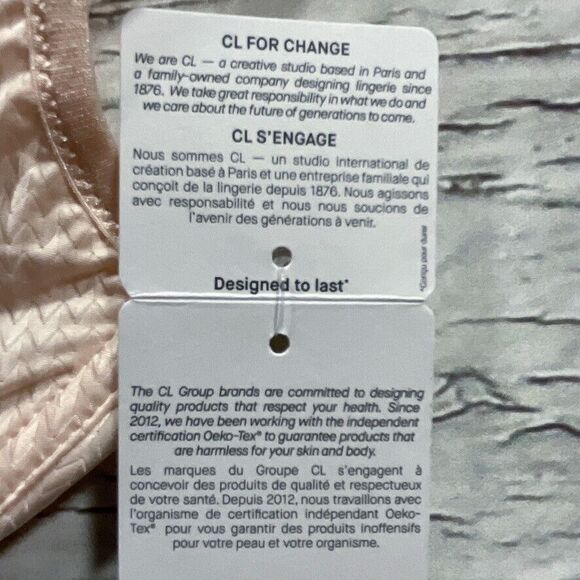 Chantelle Womens Bra sz 40F / 40DDD Pink Pearl Chic Essential Underwire Soft Cup - Picture 6 of 11